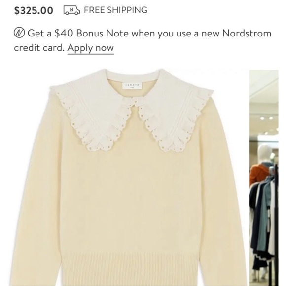 Sandro wool sweater with removable collar - Picture 2 of 8